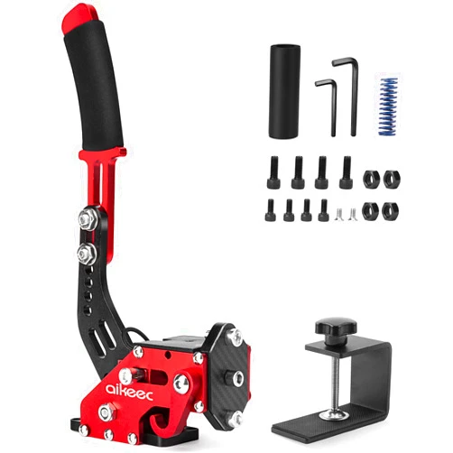 aikeec 64 Bit USB Handbrake with Clamp for PC Windows Sim Racing Games G25 G27 G29 T500 FANATECOSW Dirt Rally with Handle Grip