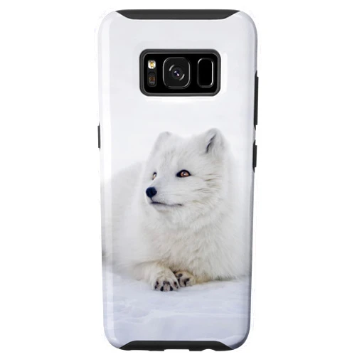 White Fox Acratic Theme Background Galaxy S8 Fox Snow White Fox Acratic Winter Theme Lover Iceland Case