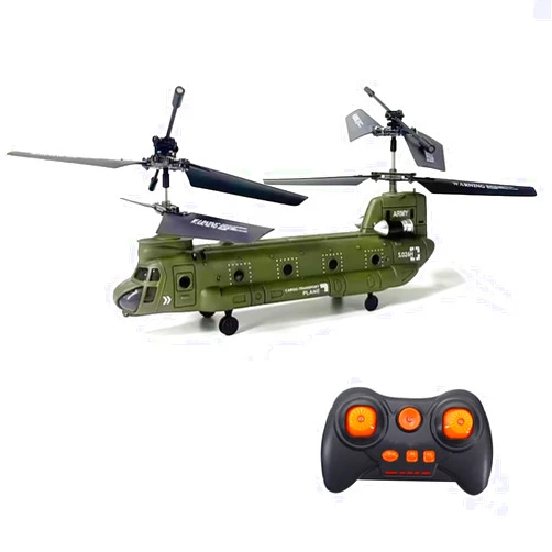 Weendiypty Remote Control Helicopter, S026H Military Transport RC Helicopter with Altitude Hold, One Key take Off/Landing, LED Light, Low Battery Reminder, Army Aircraft