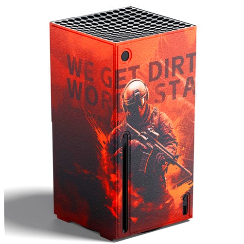Mytrix Wraps for Xbox Series X Console, Mytrix Custom Design for X-Box Series X Cover Skin, Magnetic Protective Cover Case for Xbox Series X Accessories, Easy Installation, Full Protection -Red