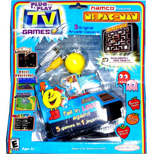 Hasbro Namco Ms. Pac-Man Plug & Play with 5 TV Games