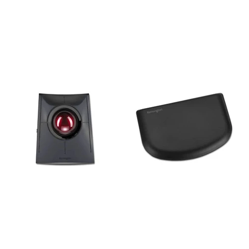 Kensington SlimBladeTM Pro Wireless Trackball (K72080WW) and Kensington ErgoSoft Wrist Rest for Slim Mouse/Trackpad, Black