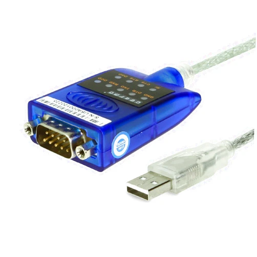 Gearmo 16in. USB 2.0 to RS-232 Serial Converter w/LED Indicators & FTDI