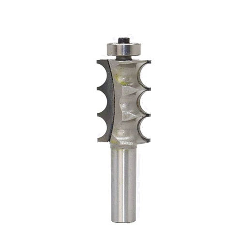 MMDSG Triple Bead Router Bit, 1/2 Inch Shank Furniture Trim & Molding Milling Cutter, Tungsten Carbide Multi-Beading Column Woodworking Tools with Bearing (Size : 1-7/16