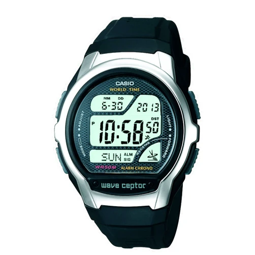 Casio Men's WV58A-1AVCR Waveceptor Black Resin Band Digital Watch