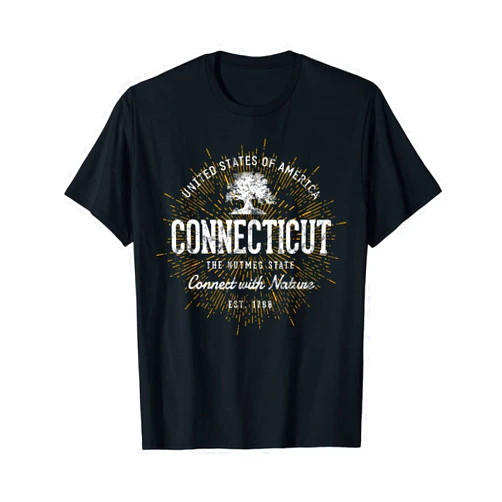 Connecticut Souvenirs by Treaja Connecticut Vintage Retro State of Connecticut T-Shirt