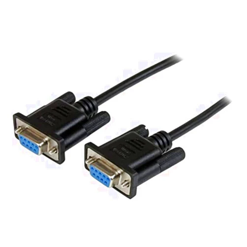 StarTech.com 1m Black DB9 RS232 Serial Null Modem Cable F/F - DB9 Female to Female - 9 pin RS232 Null Modem Cable - 1 meter, Black