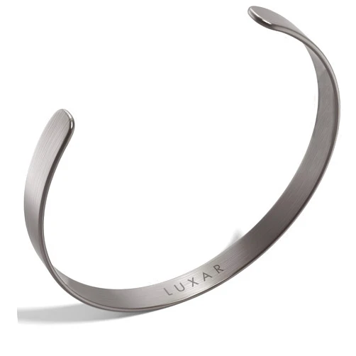 LUXAR Men's Titanium Cuff Bracelet | Solid Titanium Minimalist Bracelet Designed for Men | Available in Medium and Large Sizes | Explore the World of Luxar
