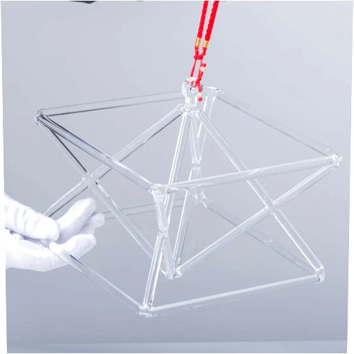 YongFeiCryatal Optically Clear Quartz Crystal Singing Merkaba Pyramid 8