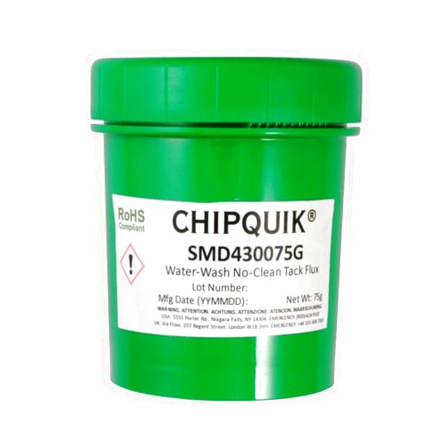 Chip Quik SMD430075G Tack Flux no-clean water-washable SMD4300 in 75 gram Jar