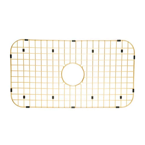 Starstar Sinks Protector Matte Gold 304 Stainless Steel Kitchen Sink Bottom Grid, Rack (26 L x 14 W)