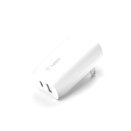 Belkin 37 Watt USB C Wall Charger - Power Delivery 25W USB C Port + 12W USB A Port for PPS Charging with USB-C to Lightning Cable Included, iPhone 16, 16 Pro, 16 Pro Max, Samsung Galaxy S25, & More