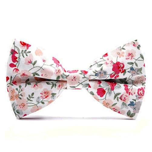 Mumusung Men's Flower Core Solid Bowtie