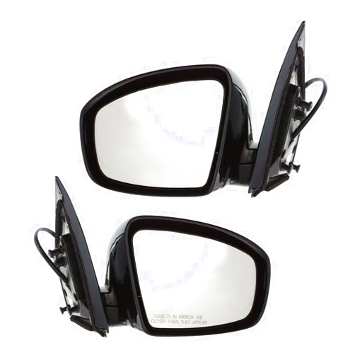 GREENLIGHTFOREST 2pcs Left & Right Side Paintable Power Heated Operate Manual Folding Exterior Door Rear View Mirror With Memory Primed SET-NS75ER