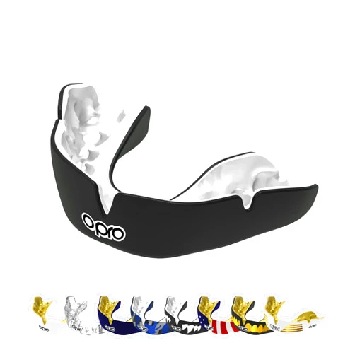 OPRO Instant Custom-Fit Dentist Sports Mouth Guard with Revolutionary Fitting Technology for Ultimate Comfort, Protection & Fit Football Mouthpiece, Boxing Mouthguard with Case for MMA, BJJ, Hockey