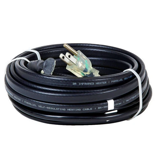 DR. INFRARED HEATER Dr Infrared Heater DR-9RC1075 Heating Cables for Pipes and roof, 75 FT, Black