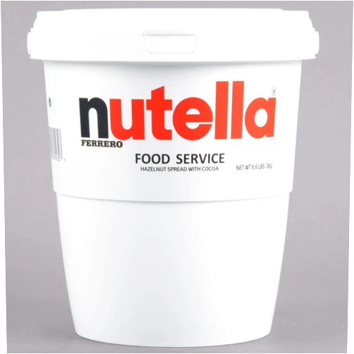 Quality Produced Direct Nutella 6.6 lbs Tub w/ Handle Bulk Size for High Volume Users, Convenient Wide-Mouth Container (6.6 lb)