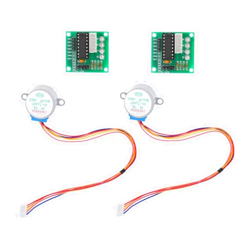 HUABAN 2 Pack DC 5V Stepper Step Motor 28BYJ-48 with ULN2003 Driver Test Module Board