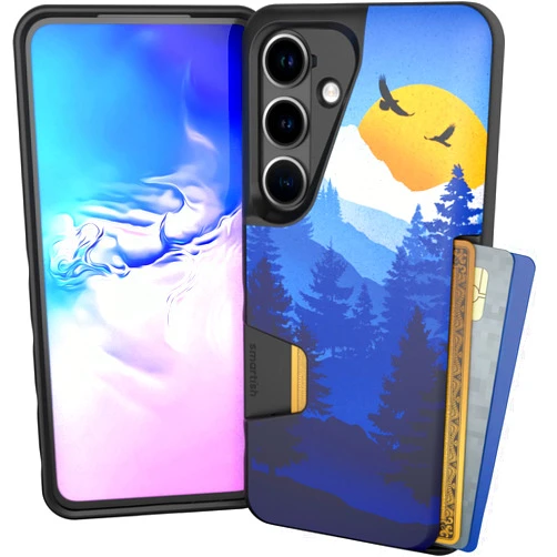 Smartish Galaxy S24 Wallet Case - Wallet Slayer Vol. 1 [Slim + Protective] Credit Card Holder - Drop Tested Hidden Card Slot Cover Compatible with Samsung Galaxy S24 - Soo Serene