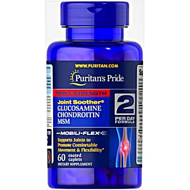 Puritans Pride Triple Strength Glucosamine, Chondroitin & Msm Joint Soother, 60 Count