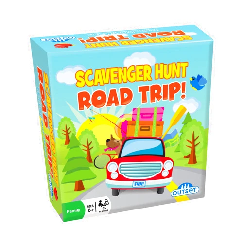 Outset Media Scavenger Hunt Road Trip - Traveling Card Game for Long Road Trips - 110 Cards for Ages 6 and up