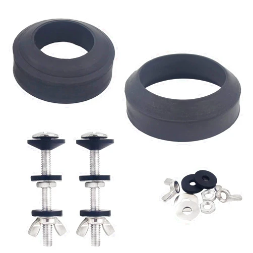 HYiJiaQi Universal Toilet Tank To Bowl Gasket,2 Kind Gasket and 2 Sets 5/16*3.15 inch Stainless Steel Heavy Duty Rustproof Bolt Hardware Kit,Fits Most 2-Inch and 3-Inch flush valve opening 2-Piece Toilet Tanks