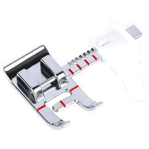 DPWOUM Silver Stainless Steel Adjustable Guide Sewing Machine Presser Foot. Fits for Low Shank Domestic Sewing Machine. Snapping On Brother, Babylock, Singer, Sewing Machine Parts and Accessories