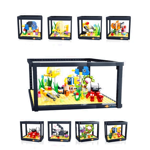 Snlywan 8 in 1 Creator Fish Tank Aquarium Building Blocks Toys Sets,STEM Educational Toys for Kids 8+,Birthday/Christmas/Date Gifts for Kids and Adults (729PCS)