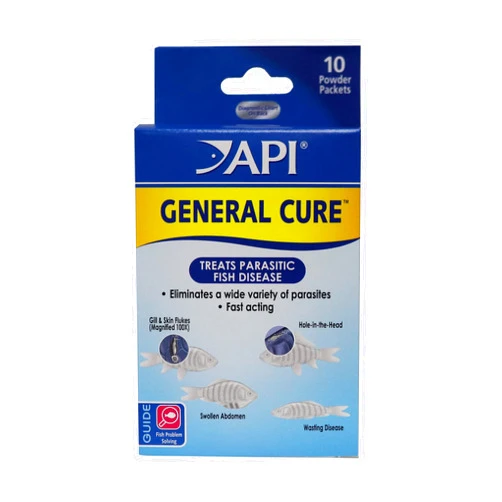 API GENERAL CURE Freshwater and Saltwater Fish Powder Medication 10-Count Box