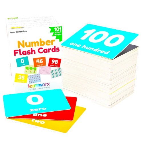 Learnworx Number Flash Cards for Toddlers 1-3 | Toddler Math Flash Cards | Learn Counting Flashcards Numbers 1–100 | Help Kids Count Number Games | Kids Toys Numbers Match for Preschoolers Kindergarten 2-4