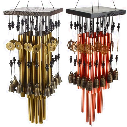 YLYYCC 2Pcs Wind Chimes for Outside Copper Bell Outdoor Décor Decorative Mobiles Metal Chimes Outdoor Gardening Gifts for Mom Unique Birthday Gifts for Women
