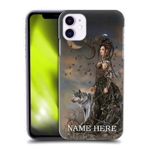Head Case Designs Officially Licensed Custom Customised Personalised Nene Thomas Gothic Fairy Woman with Wolf Name and Initial Hard Back Case Compatible with Apple iPhone 11