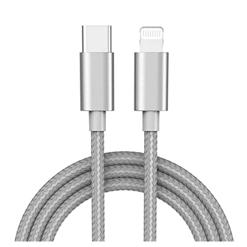 Coocn Apple MFi Certified USB C to Lightning Cable 4 FT Charger/Sync for iPhone X/XS/XR/XS Max / 8/8 Plus, (for Use with Type C Chargers) 4FT (Silver)
