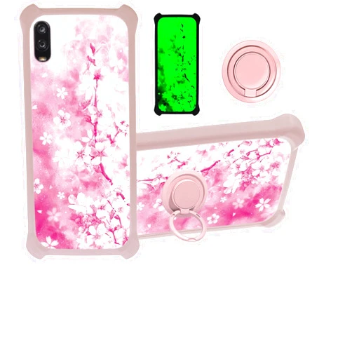 Jioeuinly Jitterbug Smart 3 Case Compatible with Lively Smart Phone Case Cover [with Tempered Glass Screen Protector][Hard PC + Soft Silicone][Ring Support] [Luminous Effect] YGF-MH