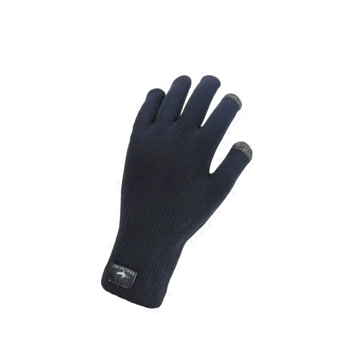SEALSKINZ Anmer Waterproof All Weather Ultra Grip Knitted Glove Black Unisex Glove Large