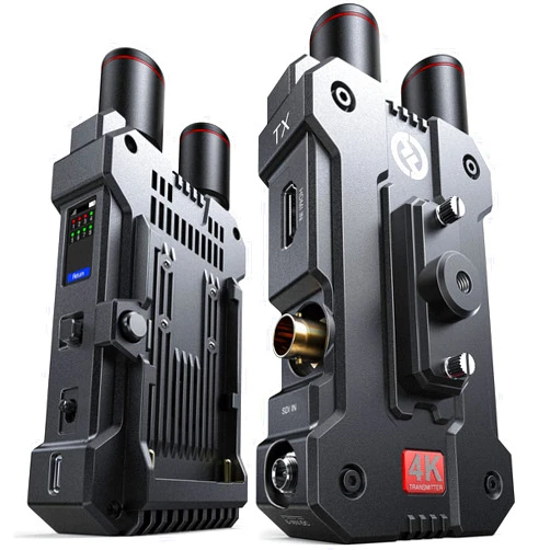 HollyView Hollyland Mars 4K Wireless Transmitter Receiver 5G SDI HDMI Video Transmission System, 4Kp30/1080p60, Support 23.98/29.97/59.94 FPS SDI Out, 450FT Los Range 66ms Latency, 4 App Monitoring (1TX+1RX)
