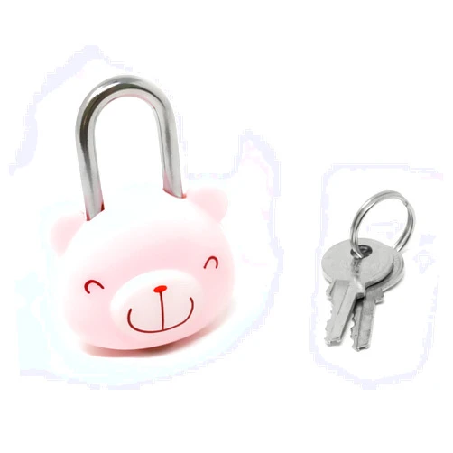Honbay Cute Cartoon Animal Padlock Mini Bear Padlock Lock with Key - for Jewelry Box, Purse, Handbag, Backpacks, Cabinet, Treasure Chest, Suitcases, Lockers, Letter Box, Diary, Notebook, etc