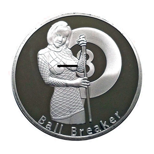 Thompson Emporium Ball Breaker Rack'em & Smack'em Good Luck Challenge Coin - Gift for Men