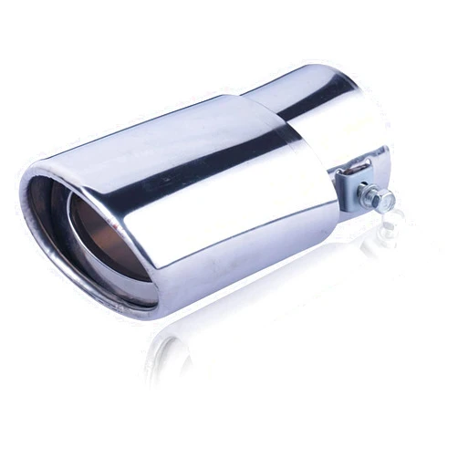 Luminuti 1 Pcs Car Exhaust Tip, Car Stainless Steel 5.5 Inche Tailpipe, Stainless Steel Exhaust Pipe, Bolt-On Chrome Finish Exhaust Tailpipe, Silvery/Straight Exhaust Tips, Fits Most Vehicle Exhaust Pipes