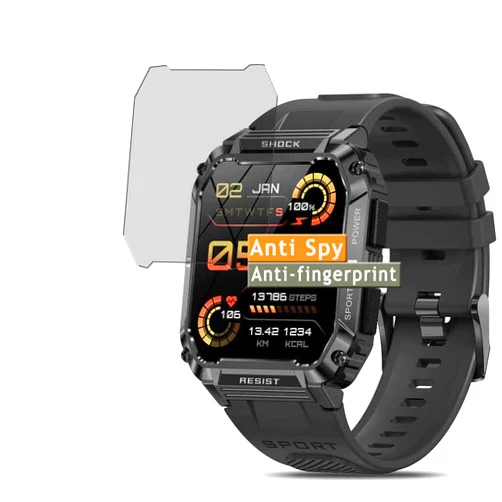 Compatible with Yohuton T3 Smart watch Vaxson Privacy Screen Protector, compatible with Yohuton T3 1.95