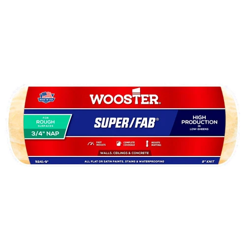 Wooster Brush R241-9 Super/Fab Roller Cover, 3/4-Inch Nap, 9-Inch