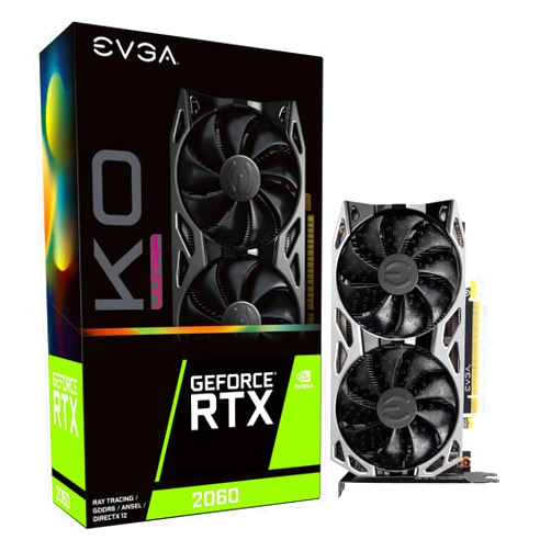 EVGA GeForce RTX 2060 KO Ultra Gaming, 06G-P4-2068-KR, 6GB GDDR6, Dual Fan, Metal Backplate