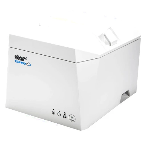 Star Micronics TSP143IVUE USB/Ethernet (LAN) Thermal Receipt Printer with Android Open Accessory (AOA), CloudPRNT, Cutter, and Internal Power Supply - White