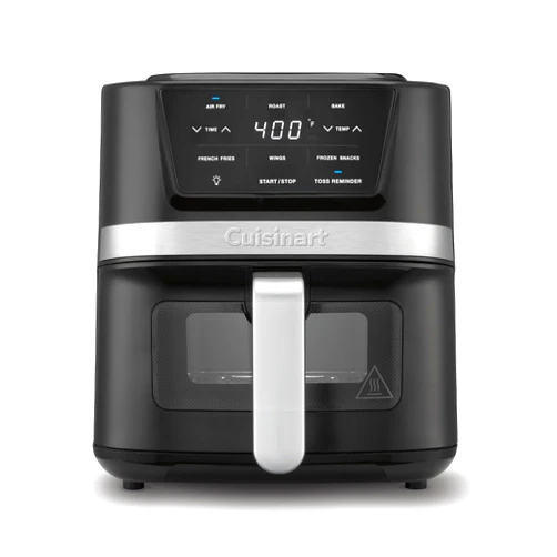 Cuisinart Air Fryer Oven, 2.6-Qt Basket Stainless Steel Air Fryer, Kitchen Dishwasher-Safe Parts with 3 Presets to Roast, Bake, & Air Fry, Quick & Easy Electric Fryer Meals, AIR-80