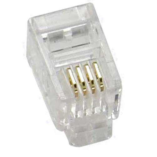 Corporate Computer Corpco 100PACK Telephone Handset Plug 4P4C RJ9 RJ10 RJ22 Modular Plug Crimp On Connector