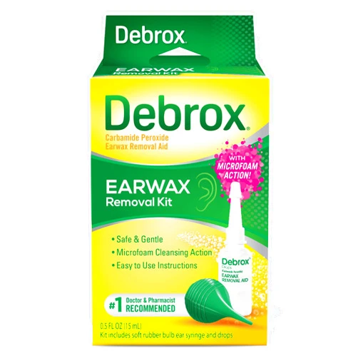 Debrox Ear Wax Removal Kit - Includes Bulb Syringe and 0.5 Fl Oz Removal Drops for Cleaning Ears