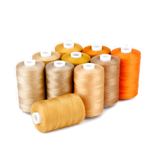 Funthread Sewing Thread Set, 10 Colors (Brown, Yellow, Orange), 1000 Yards, Polyester, 40S/2