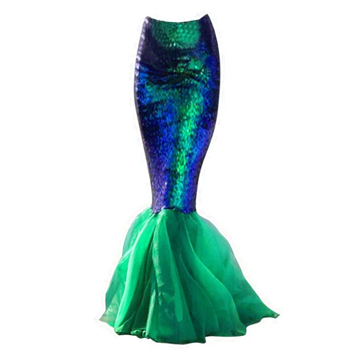 Que Sera Quesera Women's Mermaid Tail Costume Sequin Maxi Skirt Cosplay Party Dress