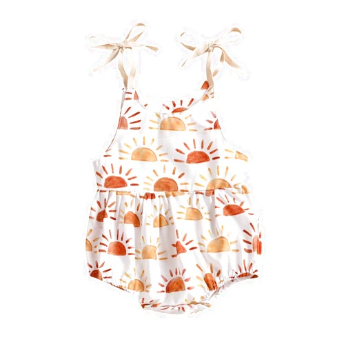JLKGICF Infant Newborn Baby Girl Floral Romper Kids Spaghetti Strap One Piece Jumpsuit Shorts Toddler Summer Overall Clothes