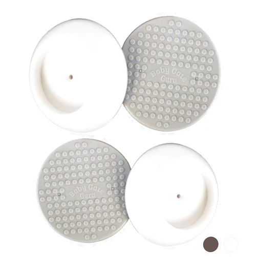 Baby Gate Guru Small Wall Protector 4 Pack - White - Cup Pads to Guard Your Walls from Pressure Mounted Baby Gates, Pet Gates, Safety Gates, Shower Curtain Rods, and More (4 Pack, White)